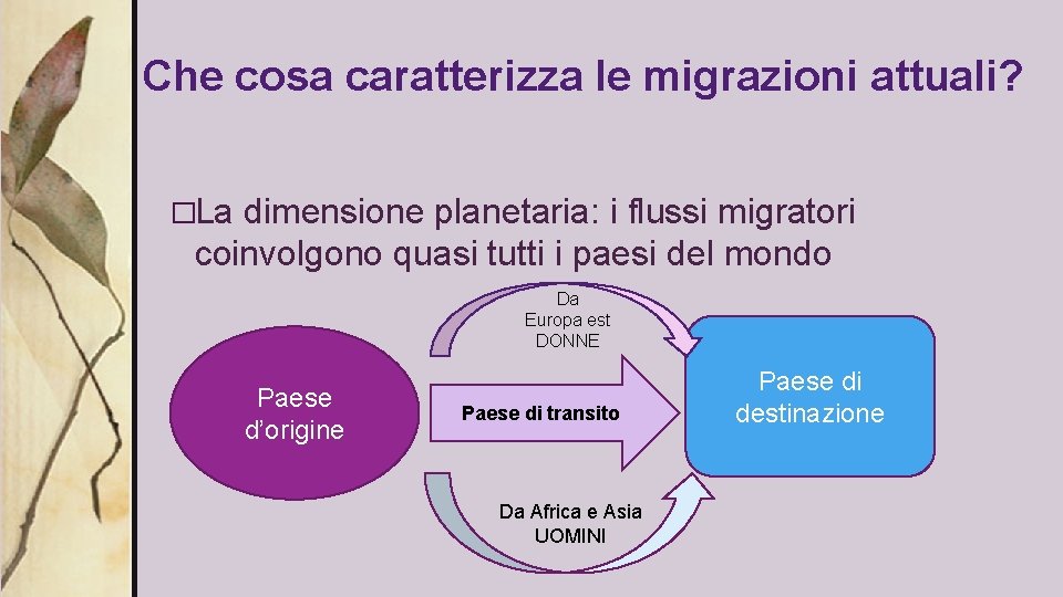 Che cosa caratterizza le migrazioni attuali? �La dimensione planetaria: i flussi migratori coinvolgono quasi