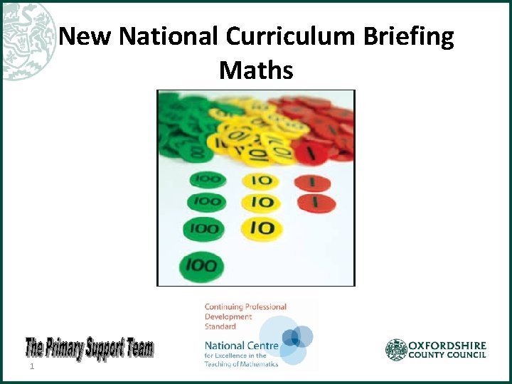 New National Curriculum Briefing Maths 1 