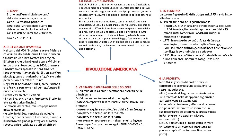 1. COS’E’ E’ uno degli eventi più importanti della storia moderna, anche noto come