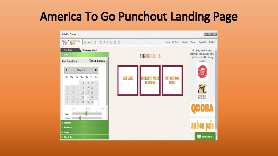America To Go Punchout Landing Page 