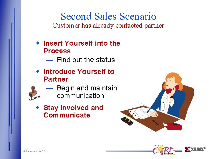 Second Sales Scenario Customer has already contacted partner Insert Yourself into the Process —