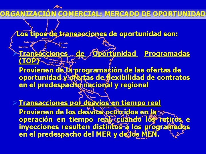 ORGANIZACIÓN COMERCIAL: MERCADO DE OPORTUNIDAD Los tipos de transacciones de oportunidad son: Pepesca Guate