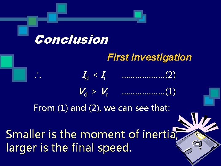 Conclusion First investigation ∴ Id < Ir . . . ………(2) Vd > Vr