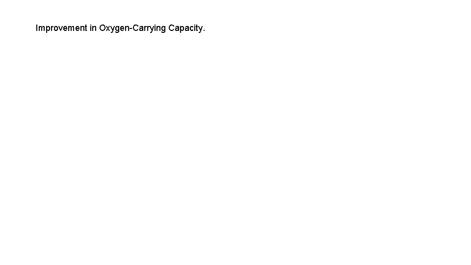 Improvement in Oxygen-Carrying Capacity. 