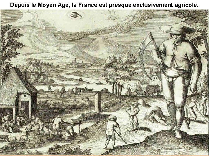 Depuis le Moyen ge, la France est presque exclusivement agricole. 