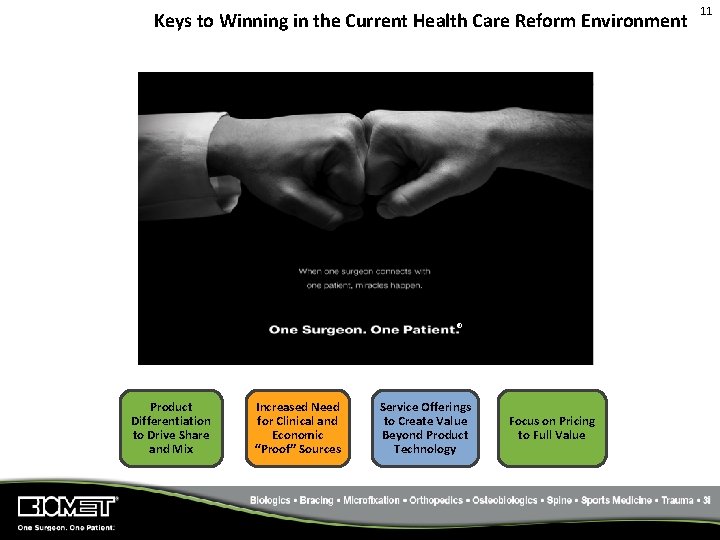 Keys to Winning in the Current Health Care Reform Environment ® Product Differentiation to