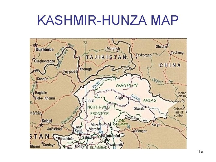 KASHMIR-HUNZA MAP 16 
