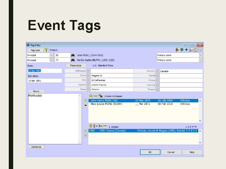 Event Tags 