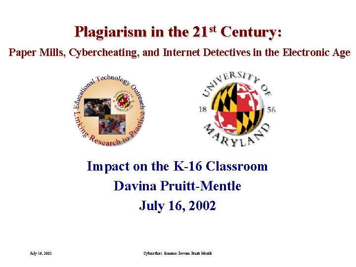 Plagiarism in the 21 st Century: Paper Mills, Cybercheating, and Internet Detectives in the