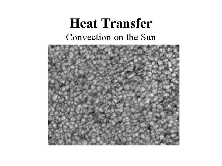 Heat Transfer Convection on the Sun Heat Transfer Convection on the Sun