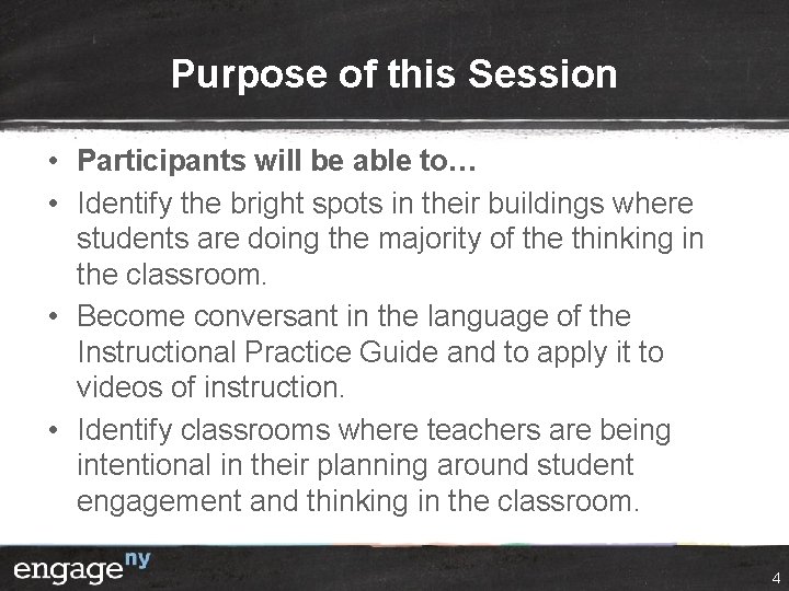 Purpose of this Session • Participants will be able to… • Identify the bright