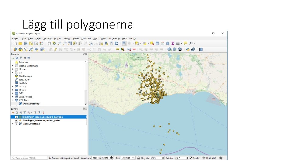 Lägg till polygonerna 