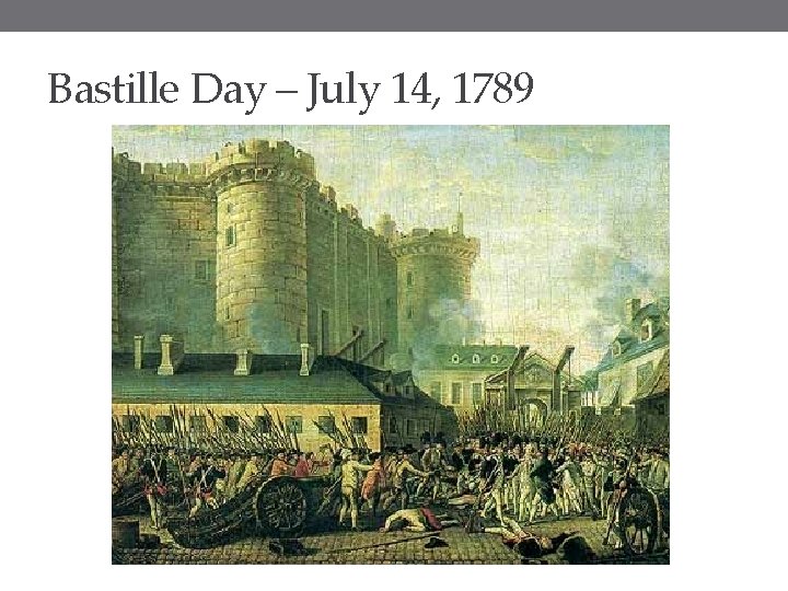 Bastille Day – July 14, 1789 
