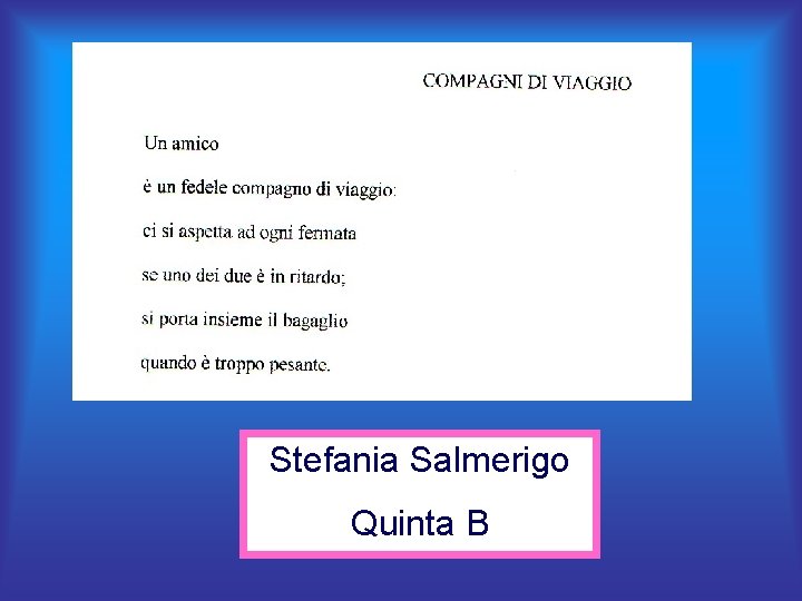 Stefania Salmerigo Quinta B 