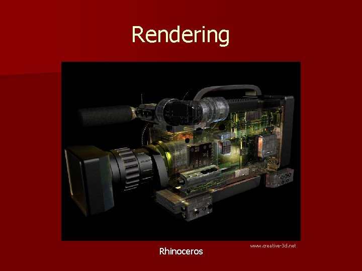 Rendering Rhinoceros www. creative-3 d. net 