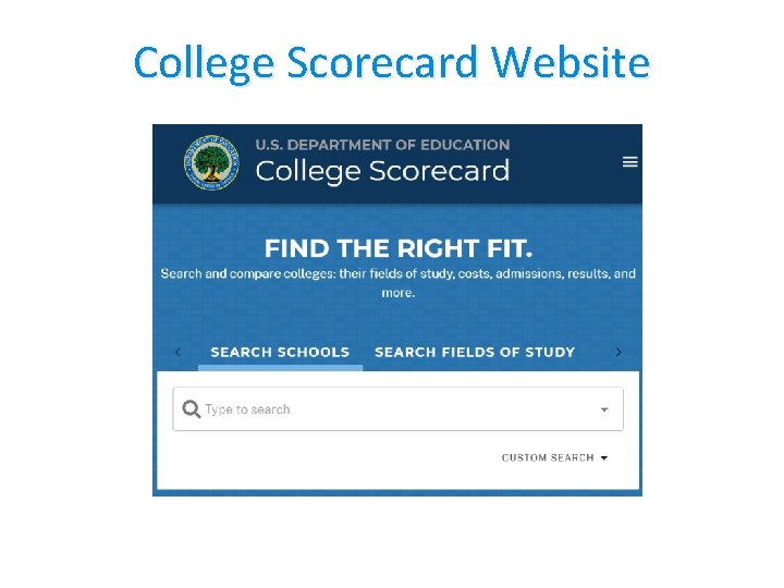 College Scorecard Website 