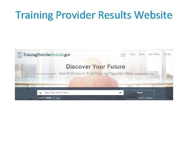 Training Provider Results Website 