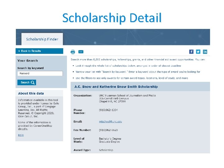 Scholarship Detail 