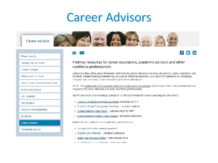 Career Advisors 