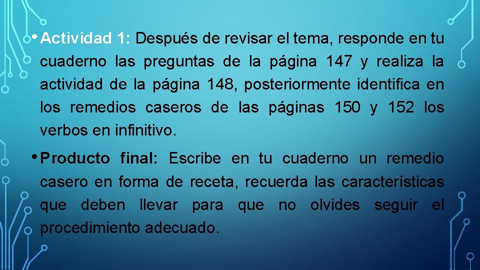  • Actividad 1: Después de revisar el tema, responde en tu cuaderno las