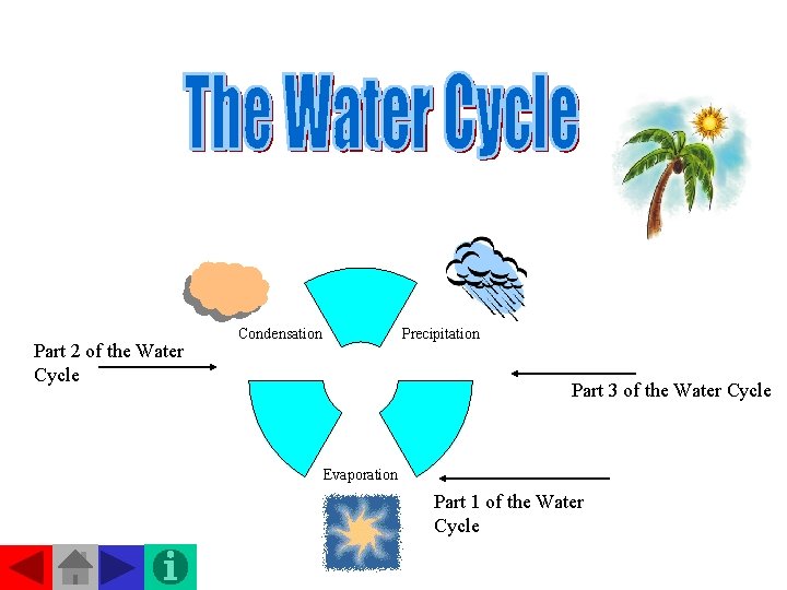 Part 2 of the Water Cycle Precipitation Condensation Part 3 of the Water Cycle