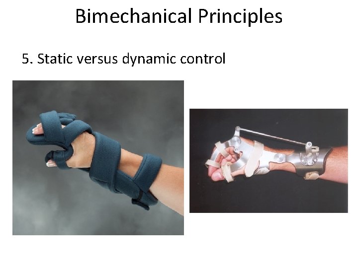 Bimechanical Principles 5. Static versus dynamic control 