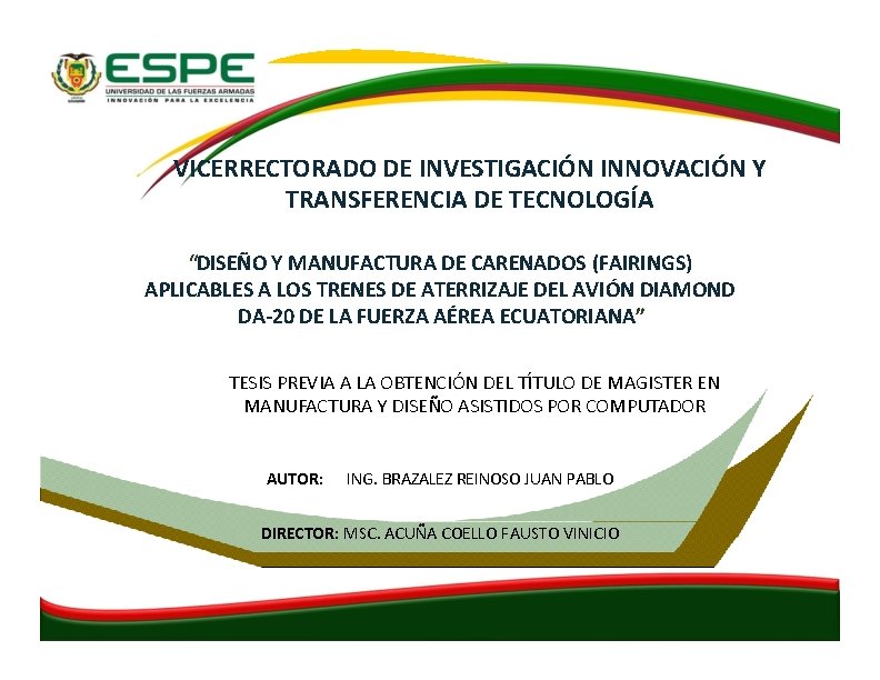 VICERRECTORADO DE INVESTIGACIN INNOVACIN Y TRANSFERENCIA DE TECNOLOGA