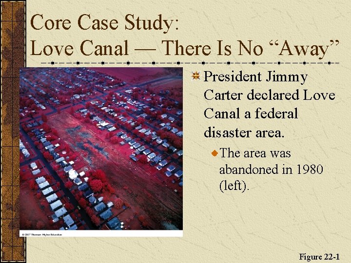 Core Case Study: Love Canal — There Is No “Away” President Jimmy Carter declared