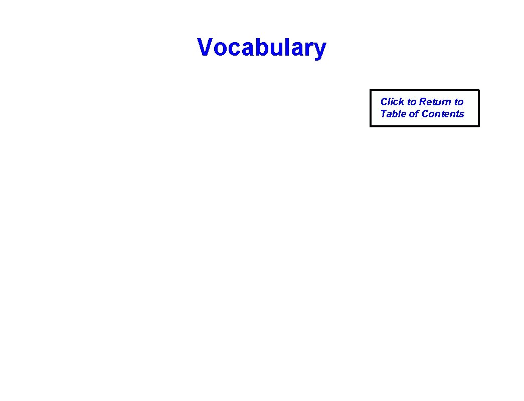 Vocabulary Click to Return to Table of Contents 