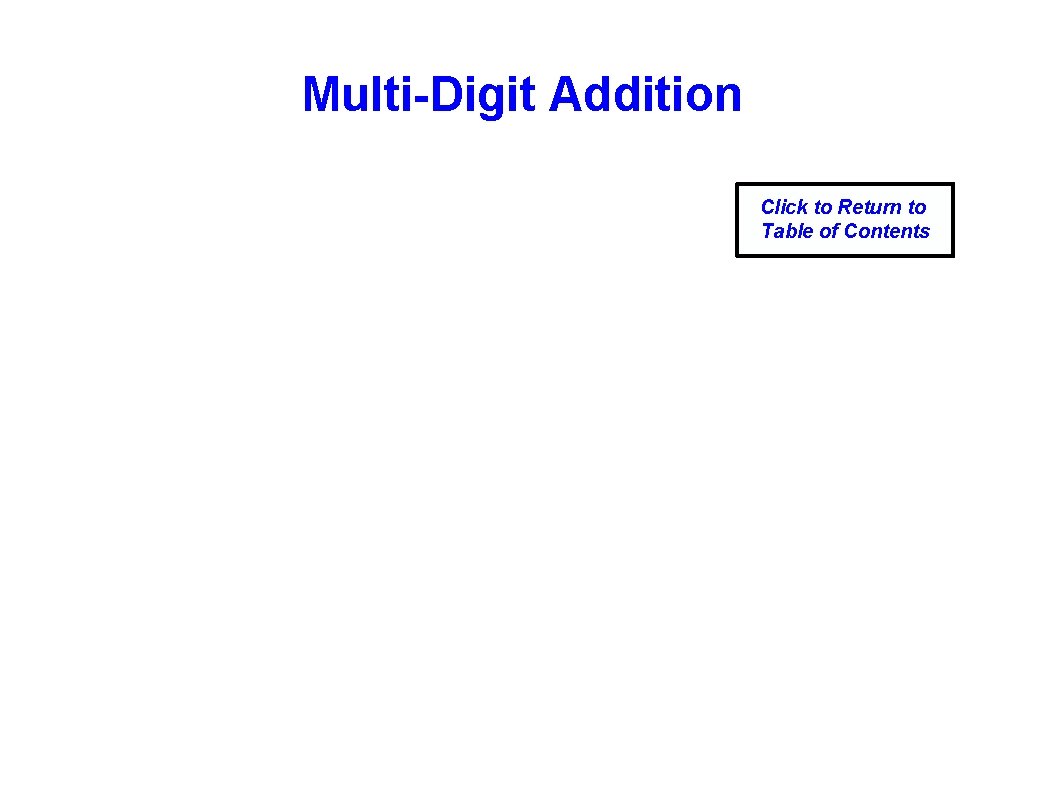 Multi-Digit Addition Click to Return to Table of Contents 