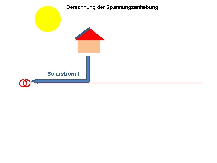 Berechnung der Spannungsanhebung Solarstrom I 