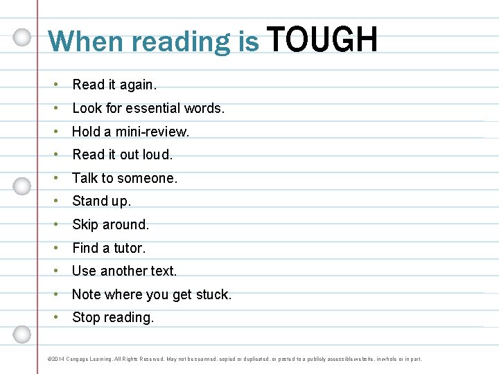 5 Reading 2014 Cengage Learning All Rights Reserved