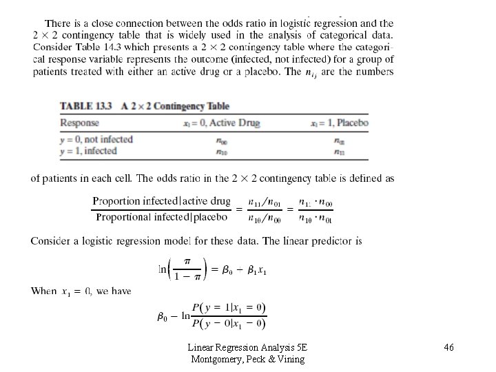 Linear Regression Analysis 5 E Montgomery, Peck & Vining 46 