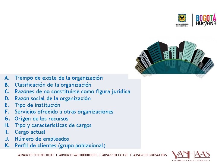 TIPO DE ORGANIZACIÓN A. B. C. D. E. F. G. H. I. J. K.