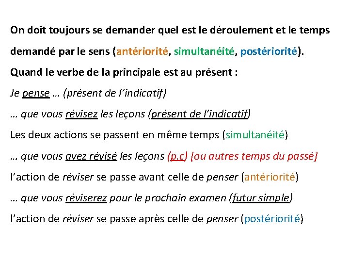 On doit toujours se demander quel est le déroulement et le temps demandé par