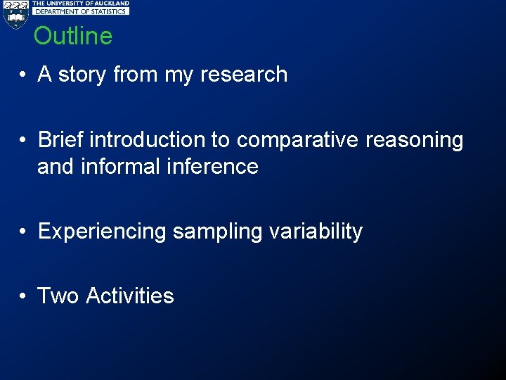 Outline • A story from my research • Brief introduction to comparative reasoning and