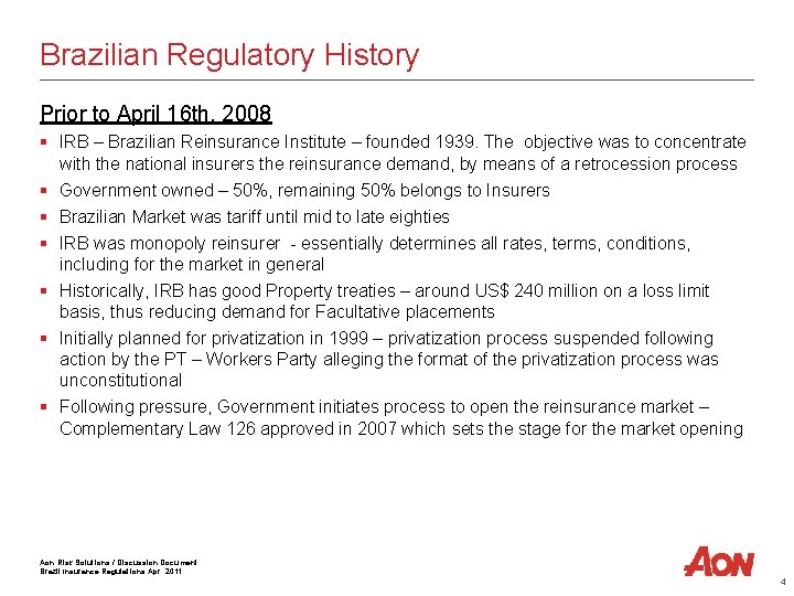 Brazil Reinsurance Regulations Practical Advice for the Risk