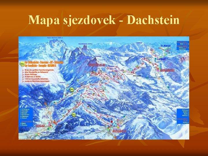 Mapa sjezdovek - Dachstein 