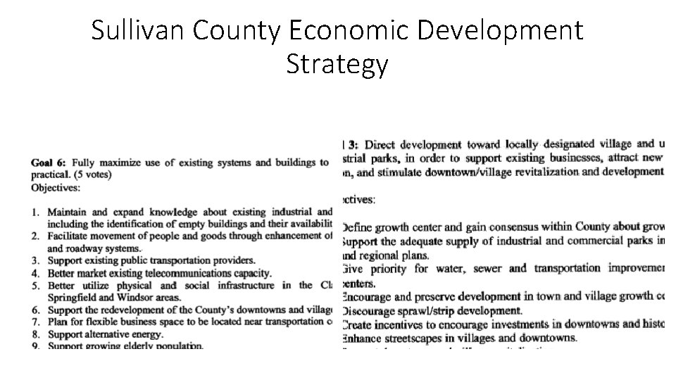 Sullivan County Economic Development Strategy 