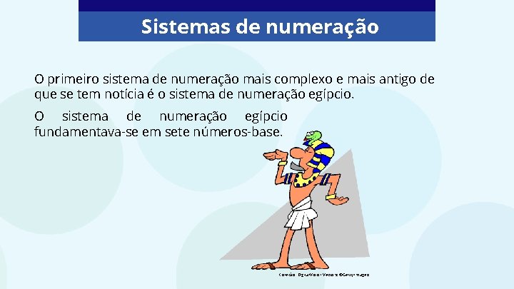 Sistemas de numeração O primeiro sistema de numeração mais complexo e mais antigo de