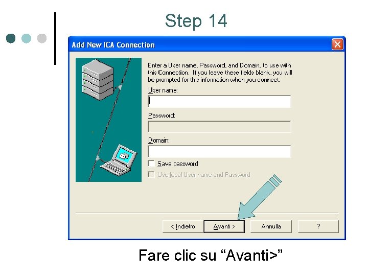 Step 14 Fare clic su “Avanti>” 