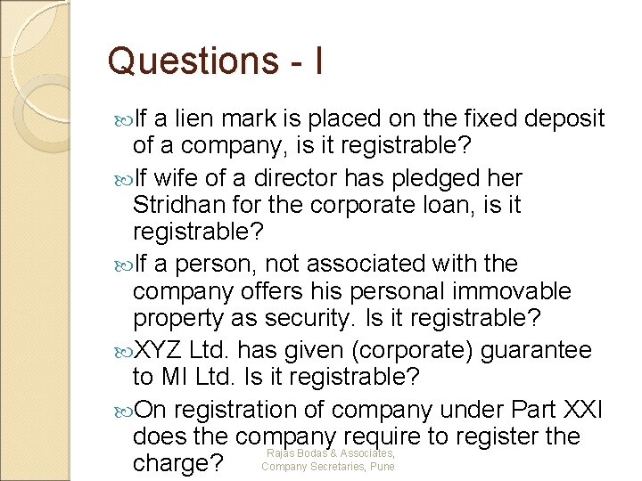 Questions - I If a lien mark is placed on the fixed deposit of