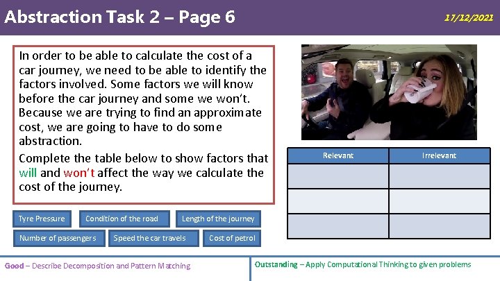 Abstraction Task 2 – Page 6 17/12/2021 In order to be able to calculate