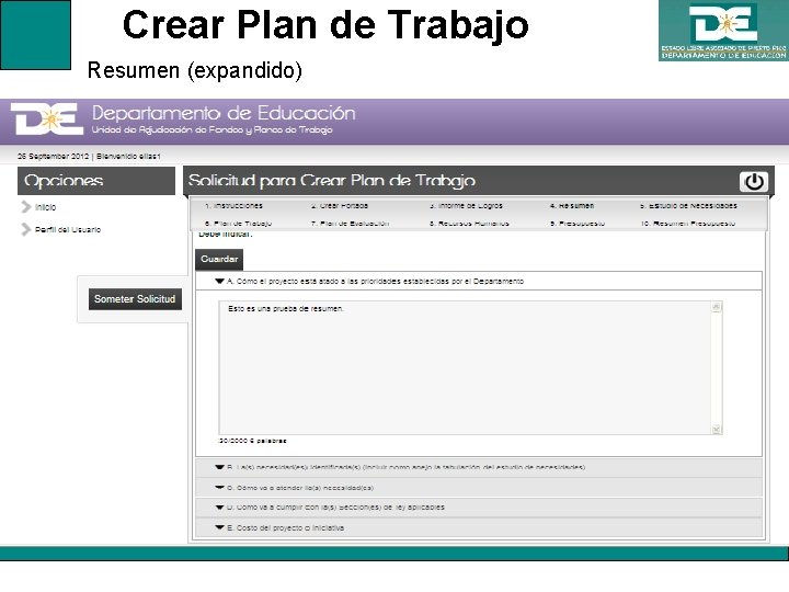 Crear Plan de Trabajo Resumen (expandido) 