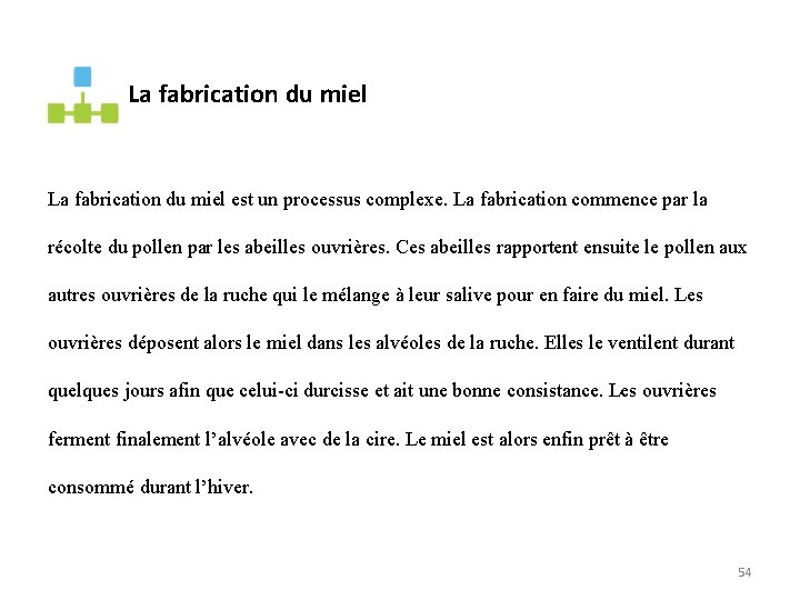 La fabrication du miel est un processus complexe. La fabrication commence par la récolte