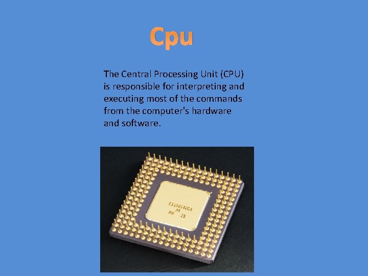 Components of a computer By Ibrahim Hussain Ram
