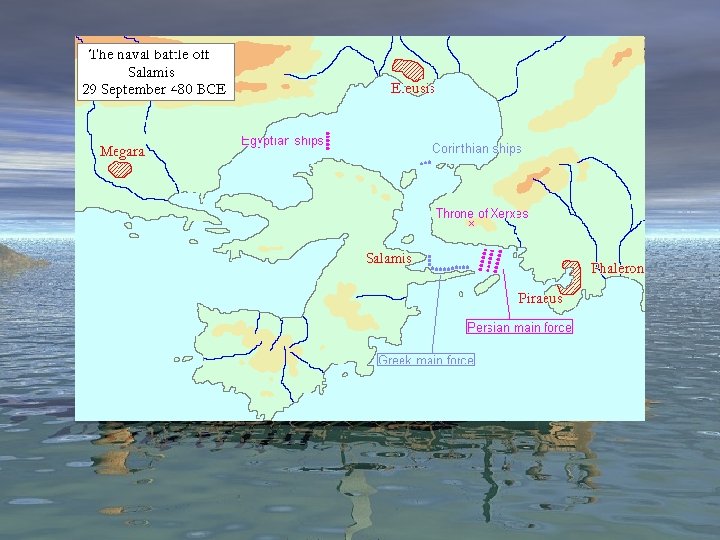 Famous Battles! • 492 BCE Persian fleet is destroyed • by a storm! 490