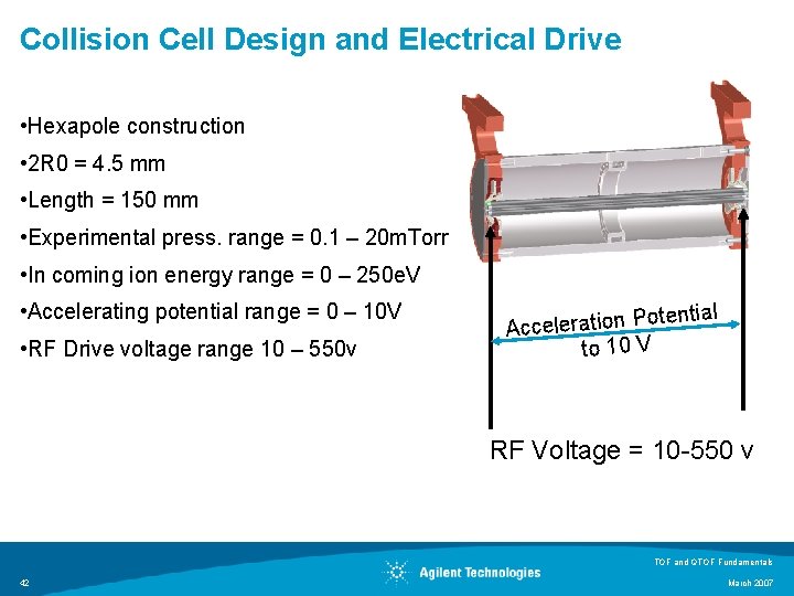 Collision Cell Design and Electrical Drive • Hexapole construction • 2 R 0 =
