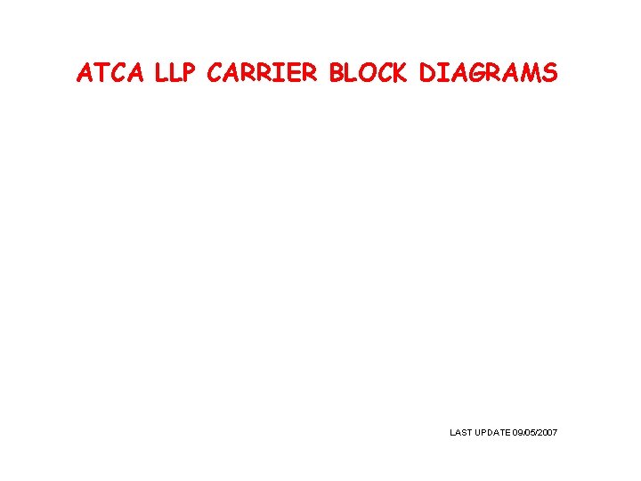 ATCA LLP CARRIER BLOCK DIAGRAMS LAST UPDATE 09/05/2007 