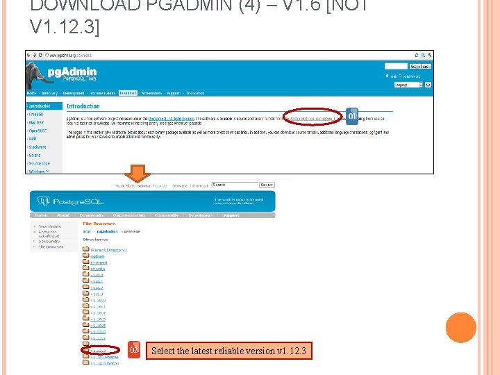DOWNLOAD PGADMIN (4) – V 1. 6 [NOT V 1. 12. 3] Select the